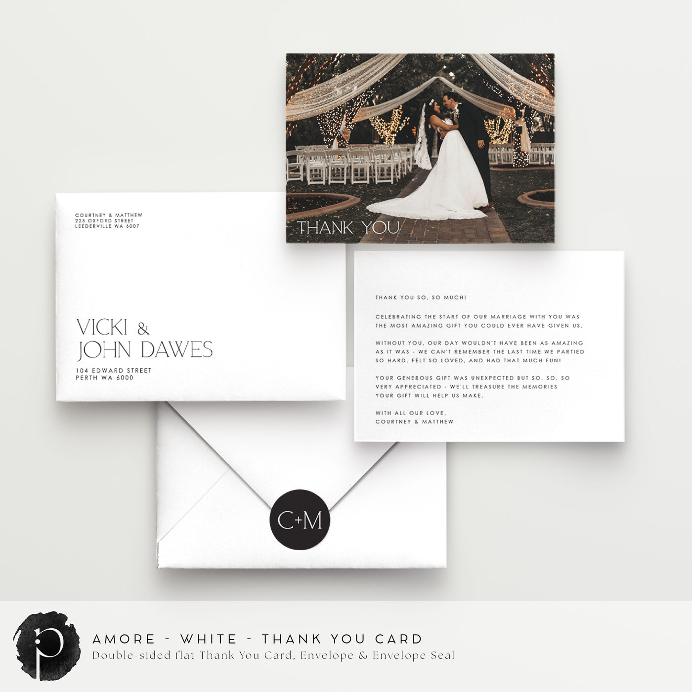 Amore - Wedding Thank You Cards