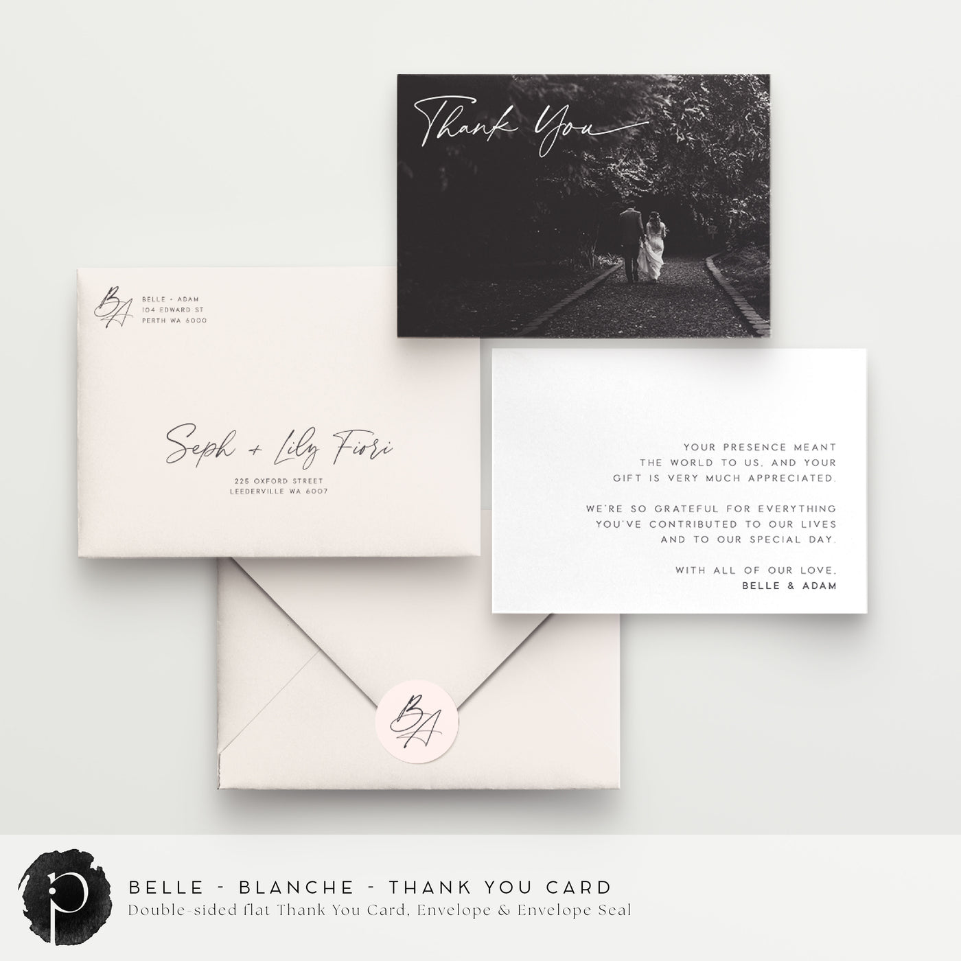 Belle - Wedding Thank You Cards