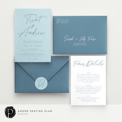 Belle - Wedding Invitation & Information/Details Card Set