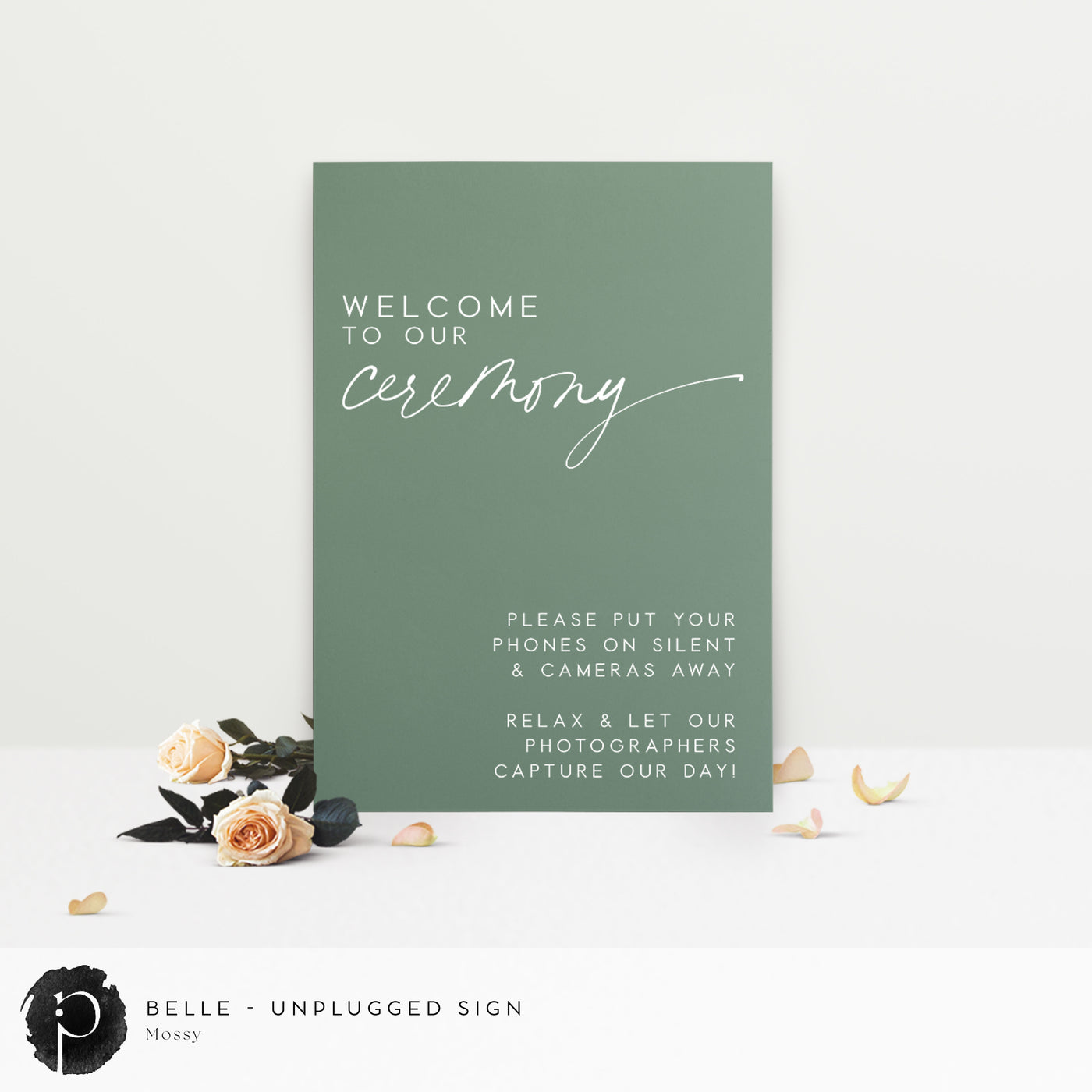 Belle - Unplugged Ceremony Sign