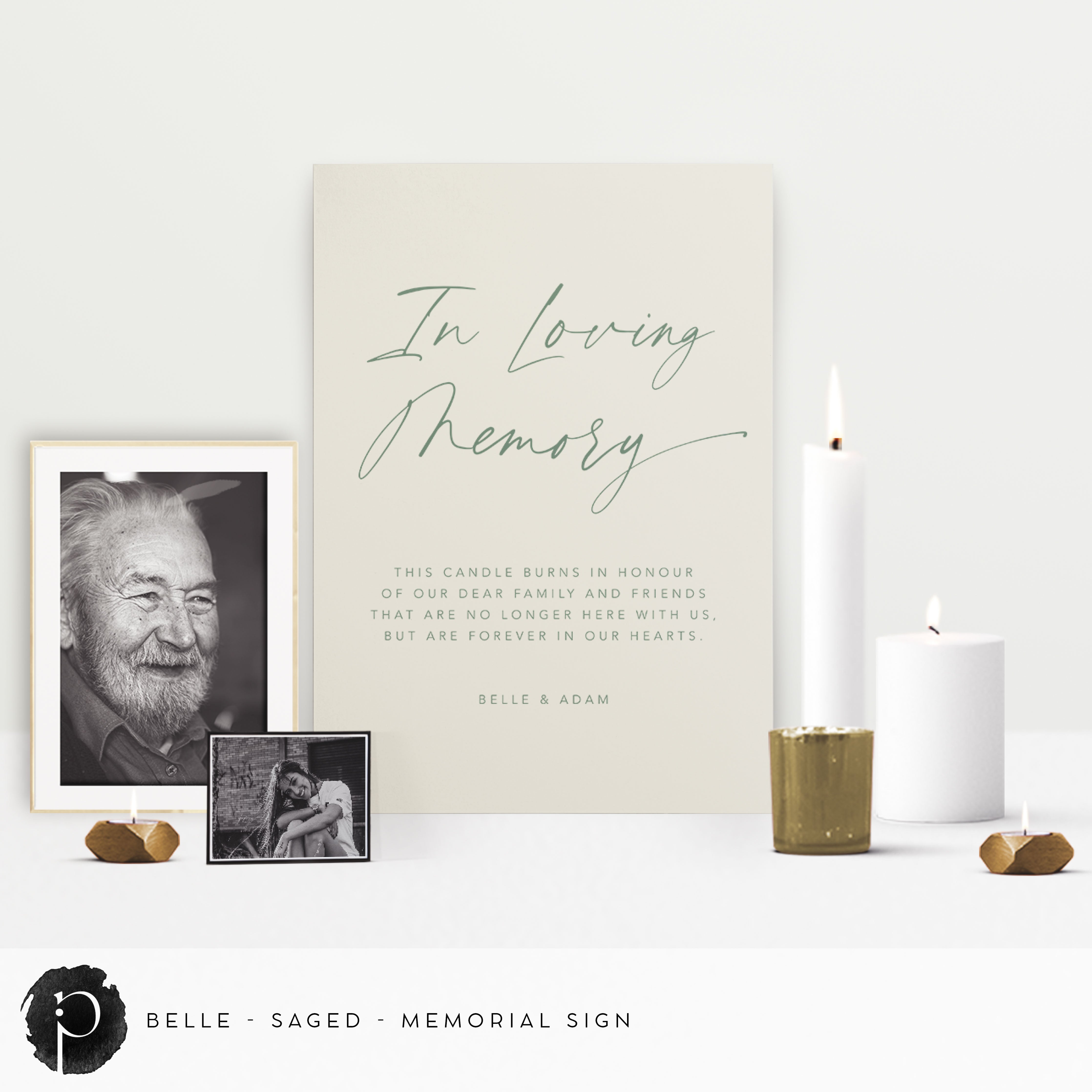 Custom In Loving Memory Wedding Sign | 28+ colours | Belle Design ...