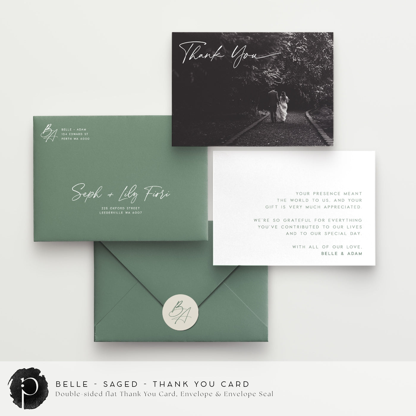 Belle - Wedding Thank You Cards