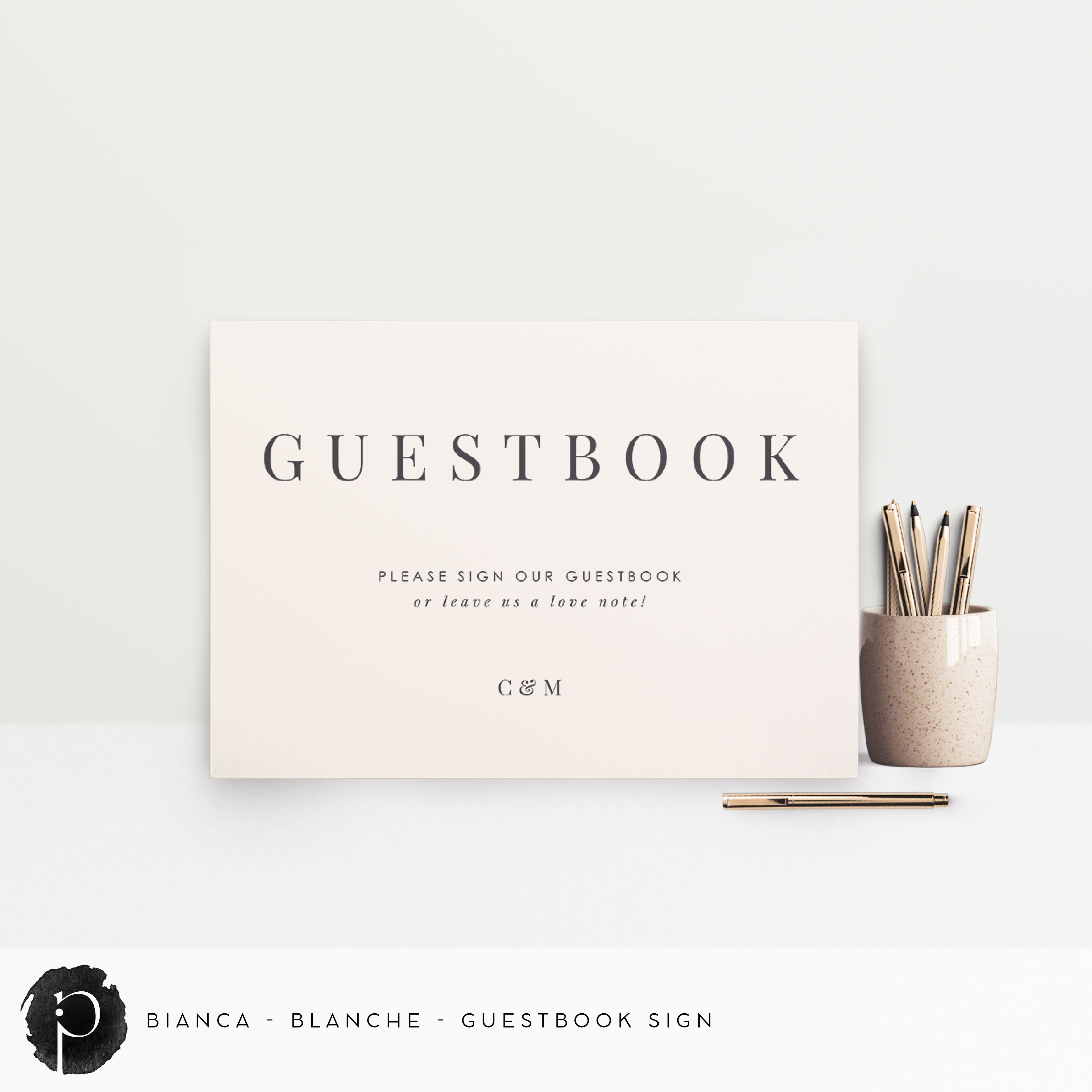 Bianca - Guestbook Sign – Paper & Ink Studio