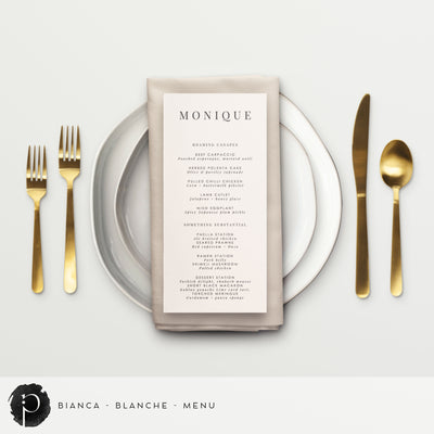 Bianca - Menu Cards