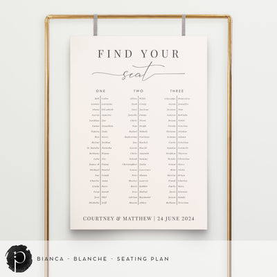 Bianca - Seating Plan Chart