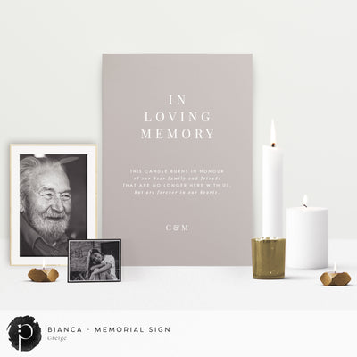 Bianca - In Loving Memory Memorial Sign