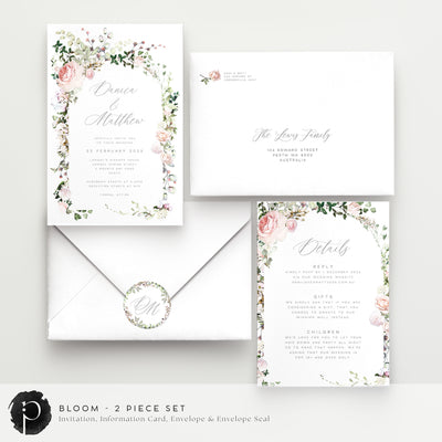 Bloom  - Wedding Invitation & Information/Details Card Set
