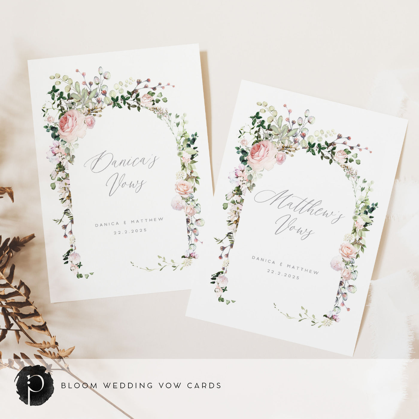 Bloom - Wedding Vow Card Set
