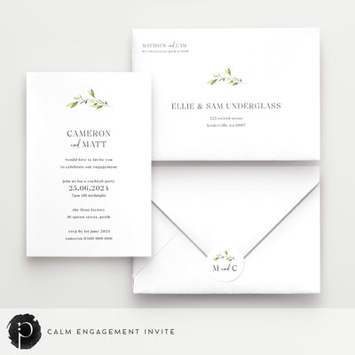 Calm - Engagement Invitations