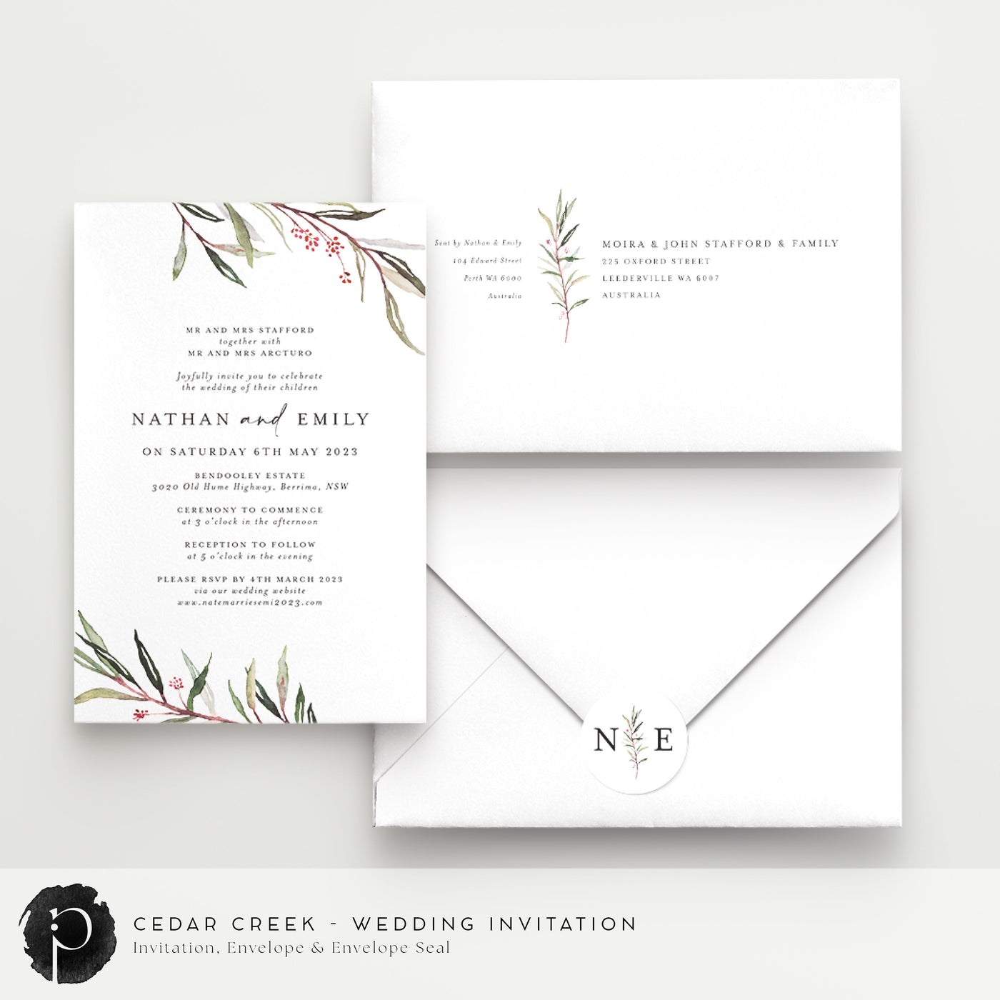 Cedar Creek - Wedding Invitations