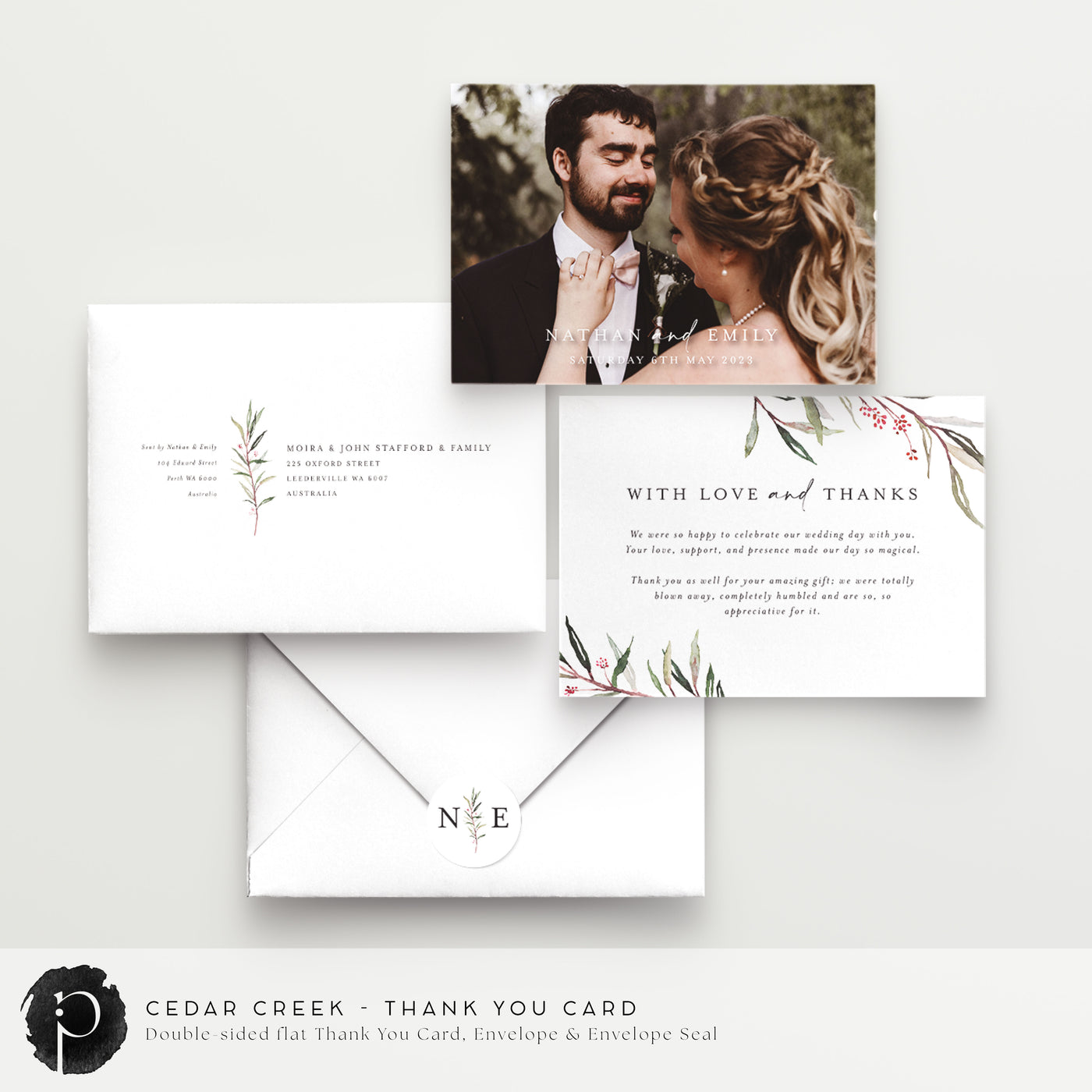 Cedar Creek - Wedding Thank You Cards