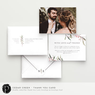 Cedar Creek - Wedding Thank You Cards