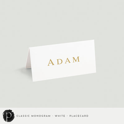 Classic Monogram - Place Cards