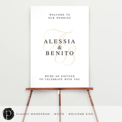 Classic Monogram - Welcome Sign