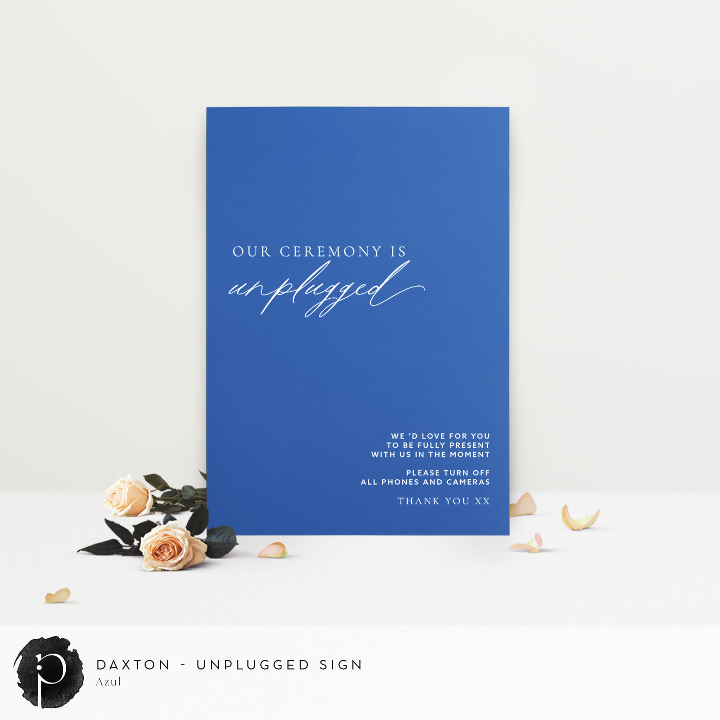 Daxton - Unplugged Ceremony Sign
