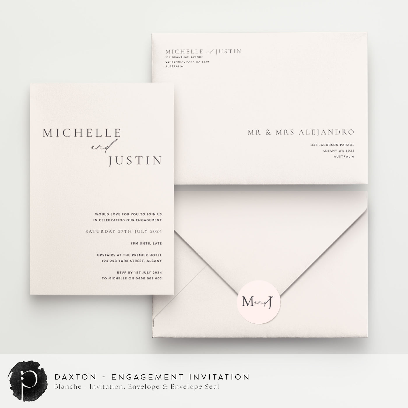 Daxton - Engagement Invitations