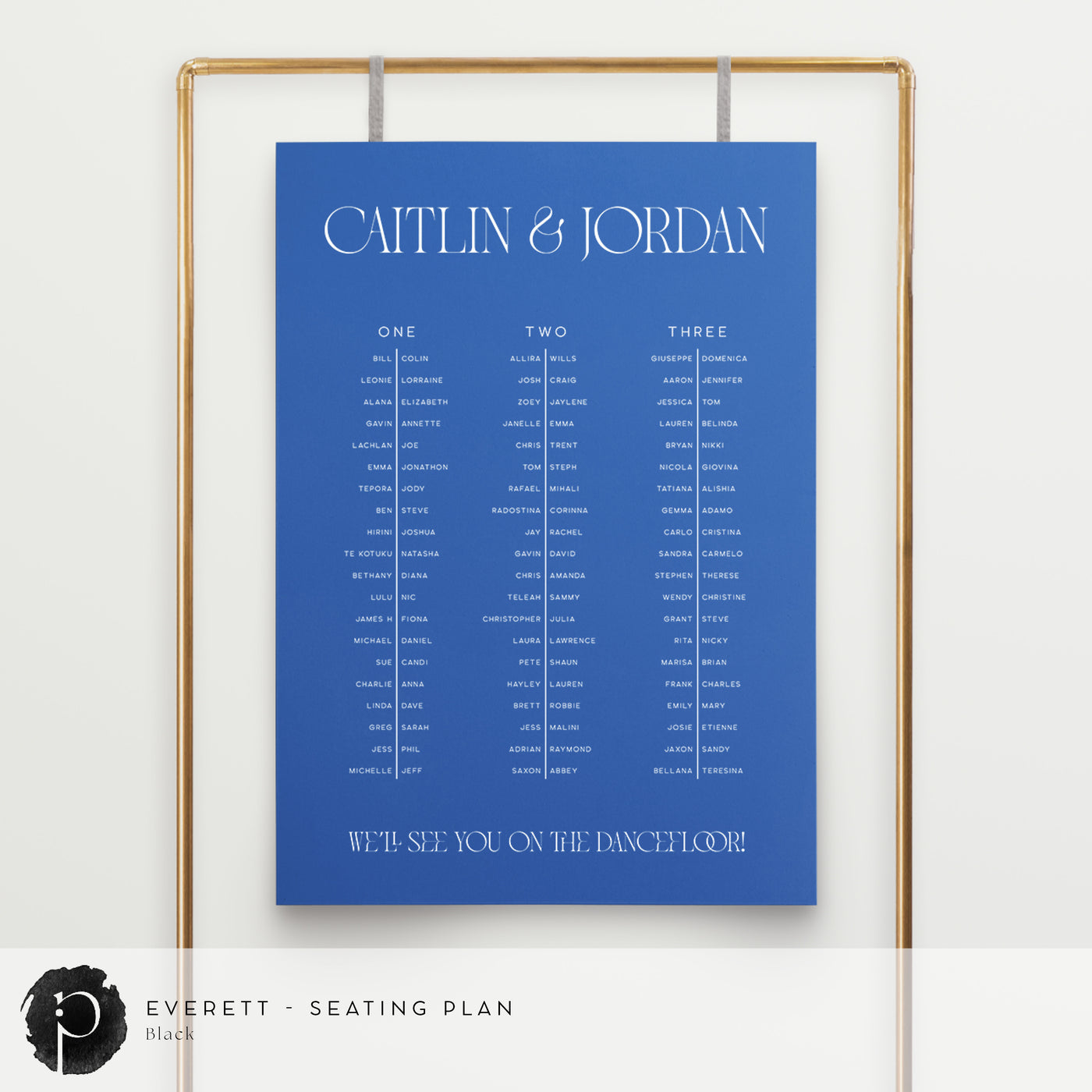 Everett Seating Plan Chart Paper & Ink Studio