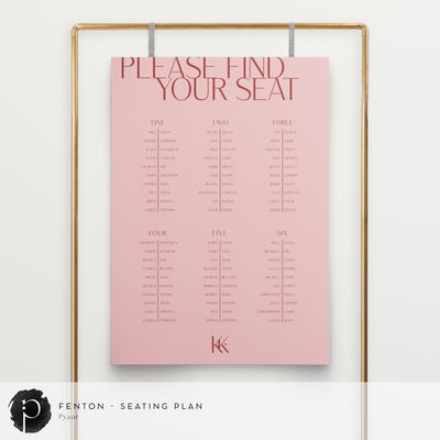 Fenton - Seating Plan Chart