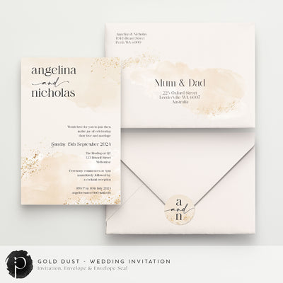 Gold Dust - Wedding Invitations