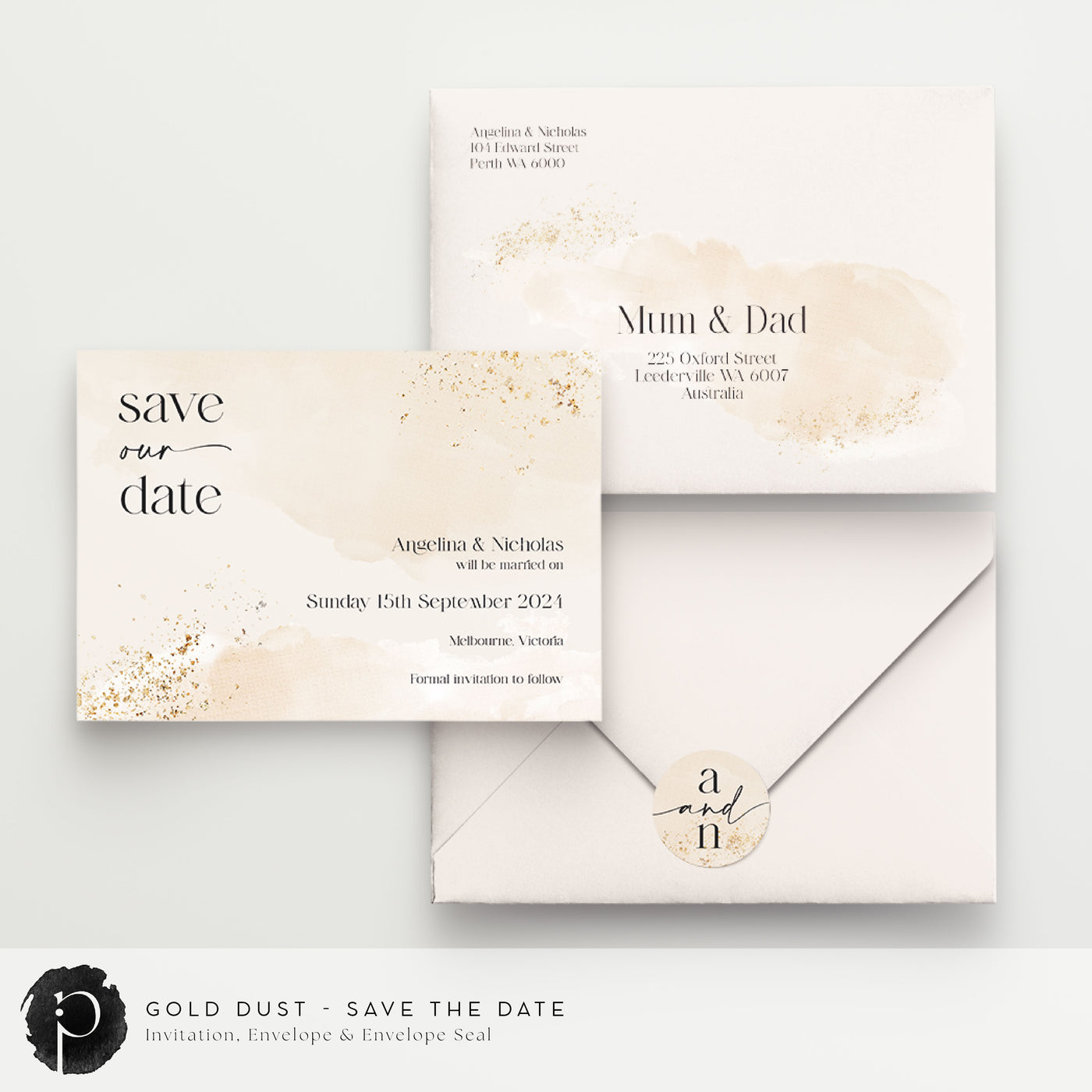 Gold Dust - Save The Date Cards