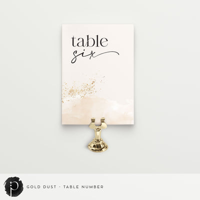 Gold Dust - Table Numbers