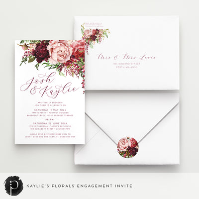 Kaylie's Florals - Engagement Invitations