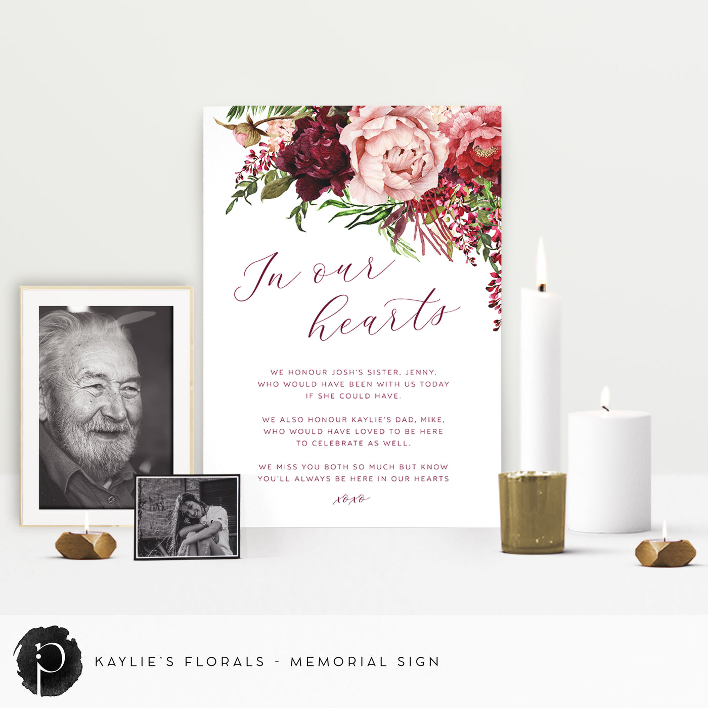Kaylie's Florals - In Loving Memory Memorial Sign