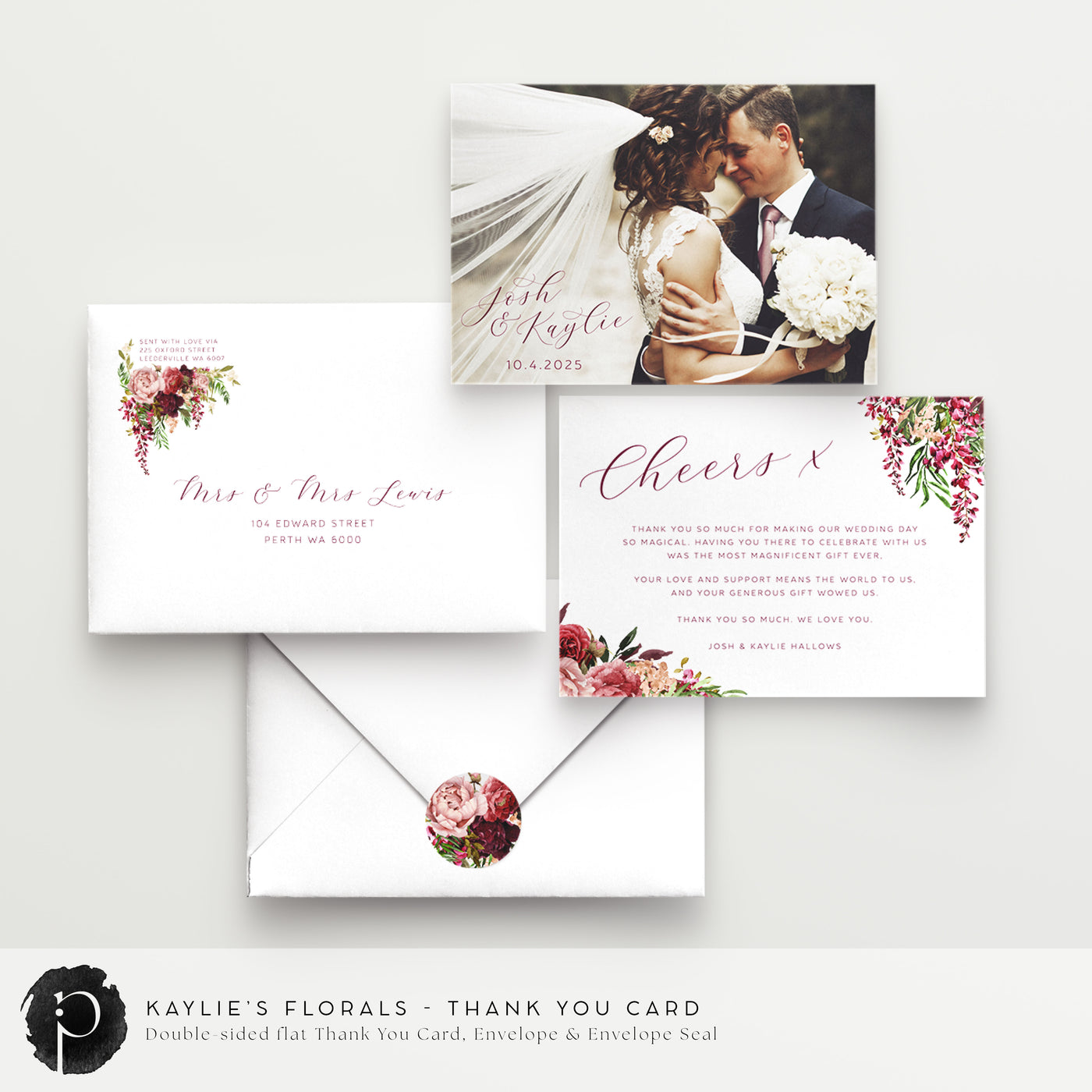 Kaylie's Florals - Wedding Thank You Cards