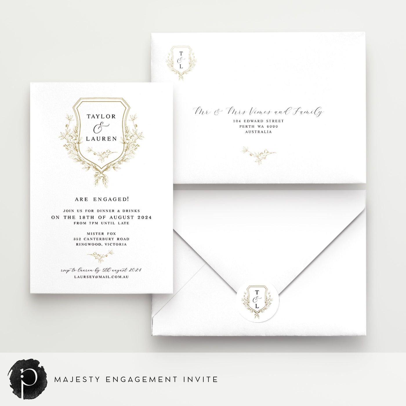 Majesty - Engagement Invitations