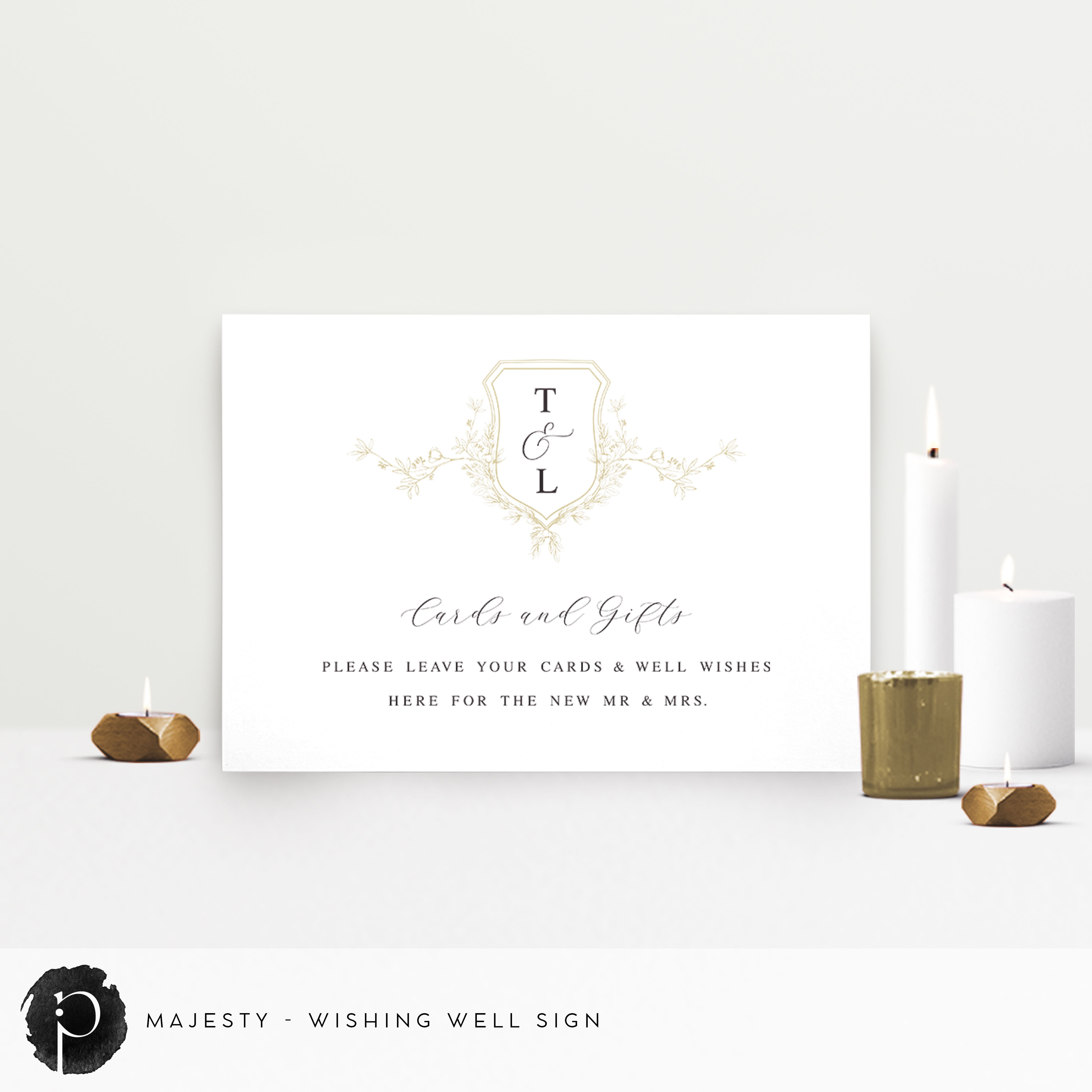 Majesty - Cards/Gifts/Presents/Wishing Well Table Sign – Paper & Ink Studio