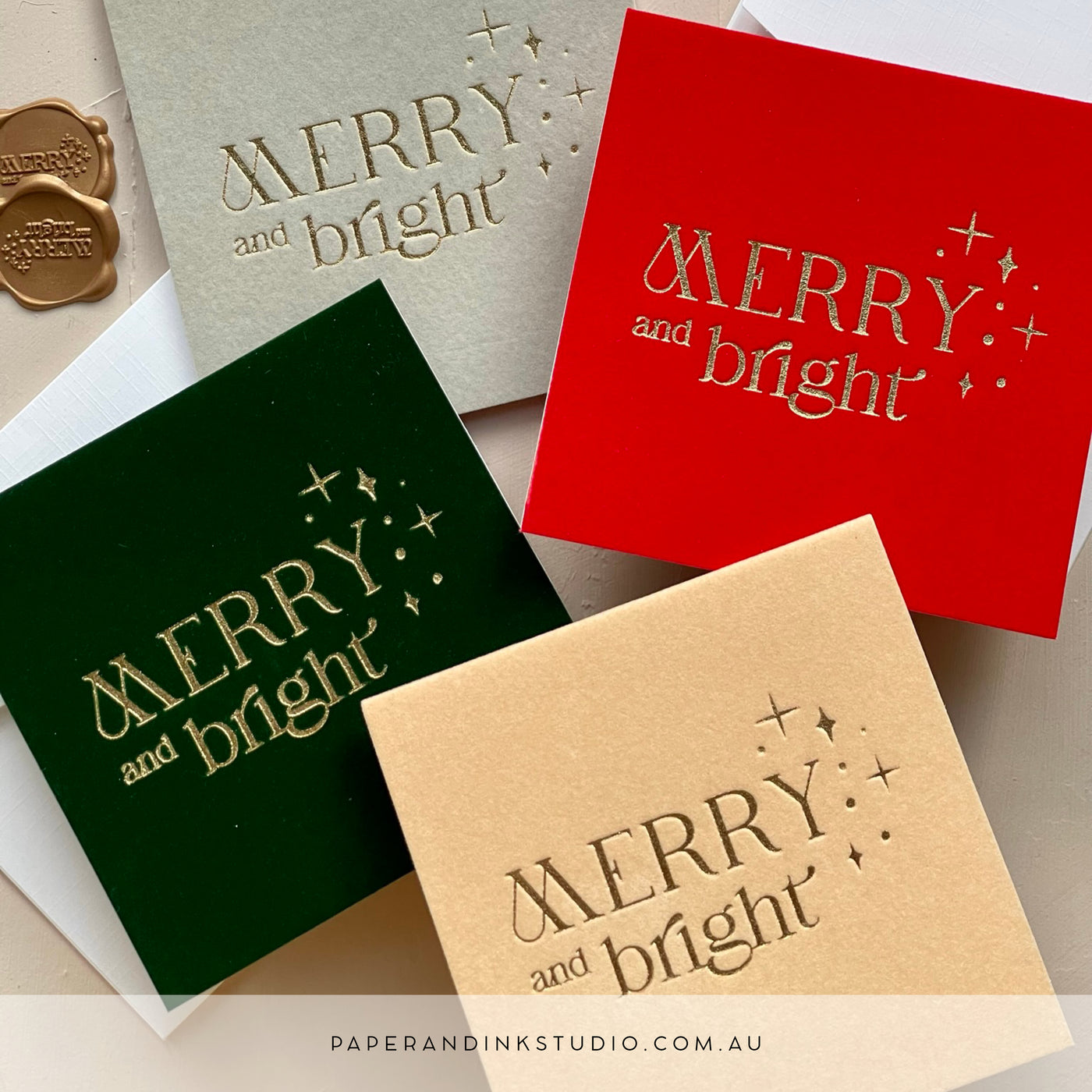 Luxe Christmas Cards - Light Grey