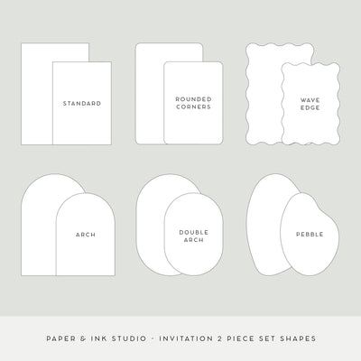 Bowen Estate - Wedding Invitation & Information/Details Card Set