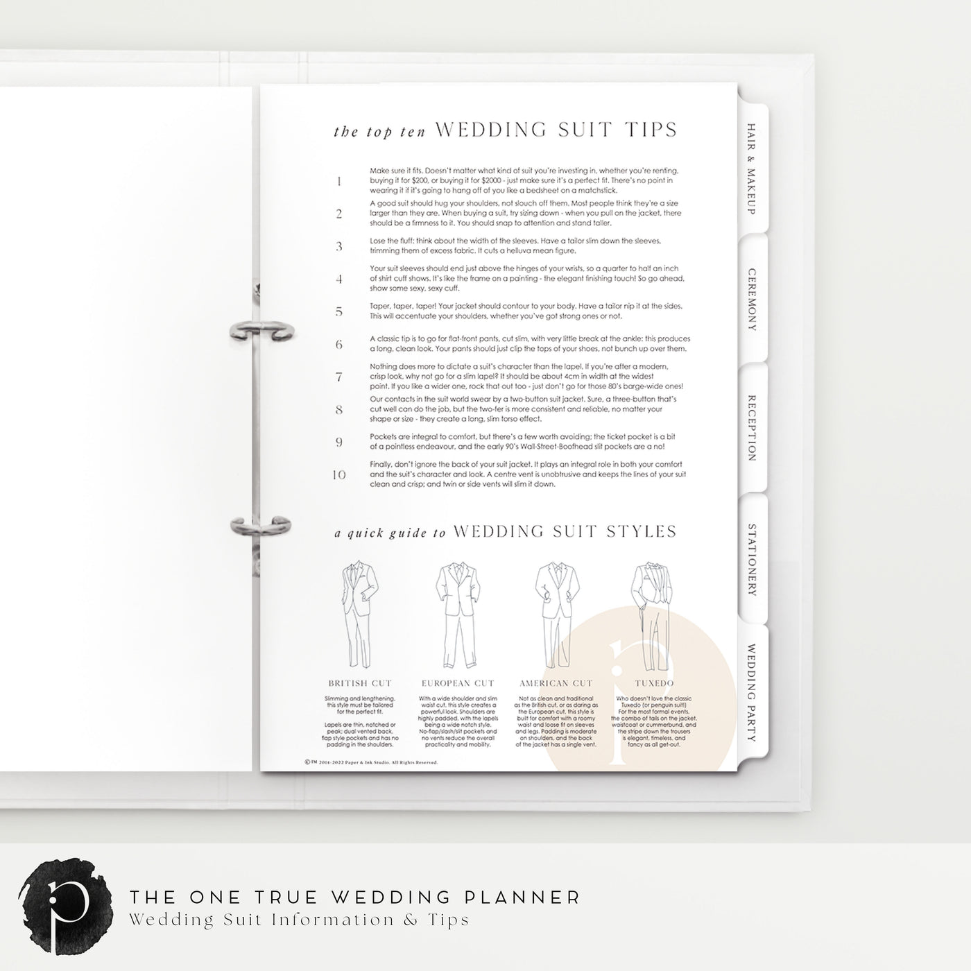 Personalised Wedding Planner & Organiser - Ultimate Guide w Checklists – Demeter
