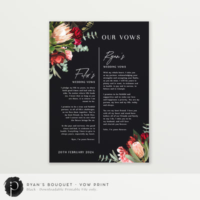 Ryan's Bouquet - Wedding Vow Keepsake