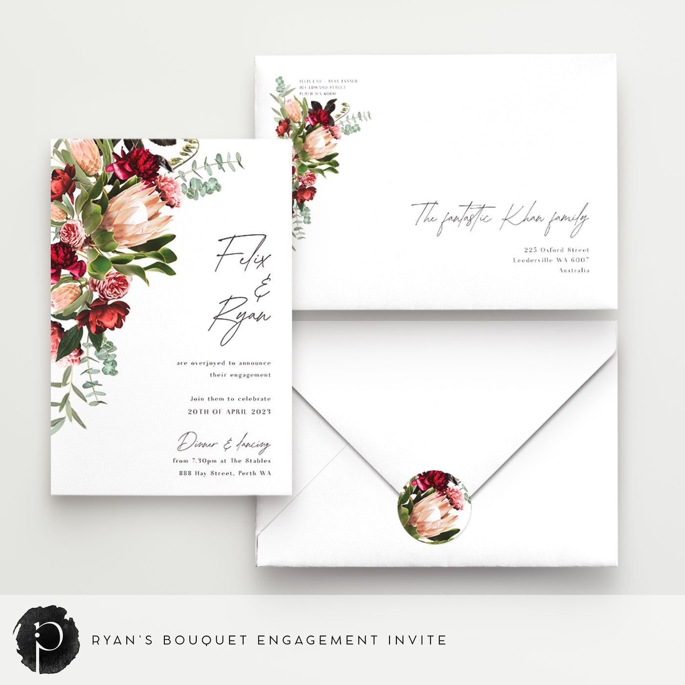 Ryan's Bouquet - Engagement Invitations