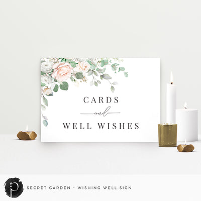 Secret Garden - Cards/Gifts/Presents/Wishing Well Table Sign