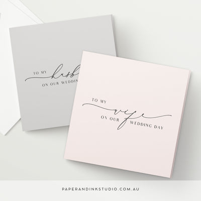 On Our Wedding Day - Set Of 2 Cards - Silk
