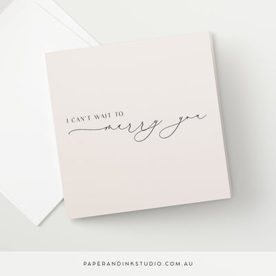 Can't Wait To Marry You Card - Silk
