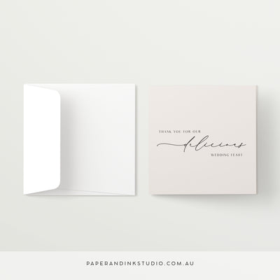 Caterer Thank You Card - Silk