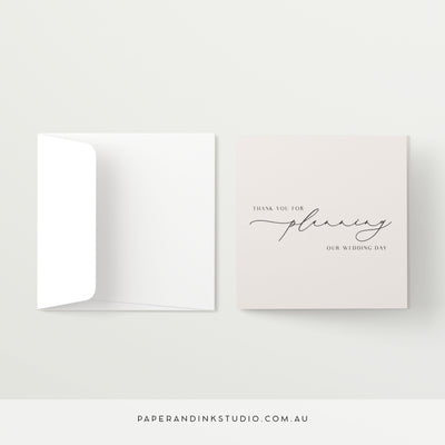 Wedding Planner Thank You Card - Silk