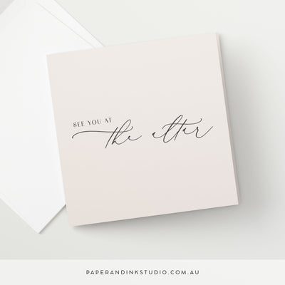See You At The Altar Card - Silk