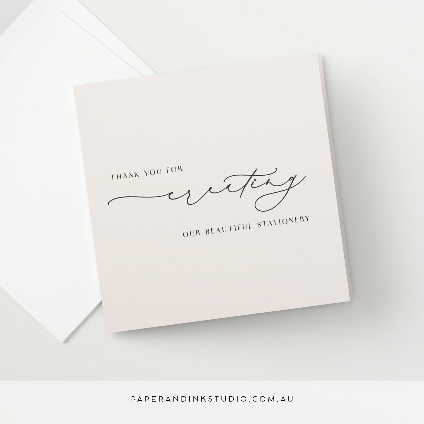 Stationer Thank You Card - Silk