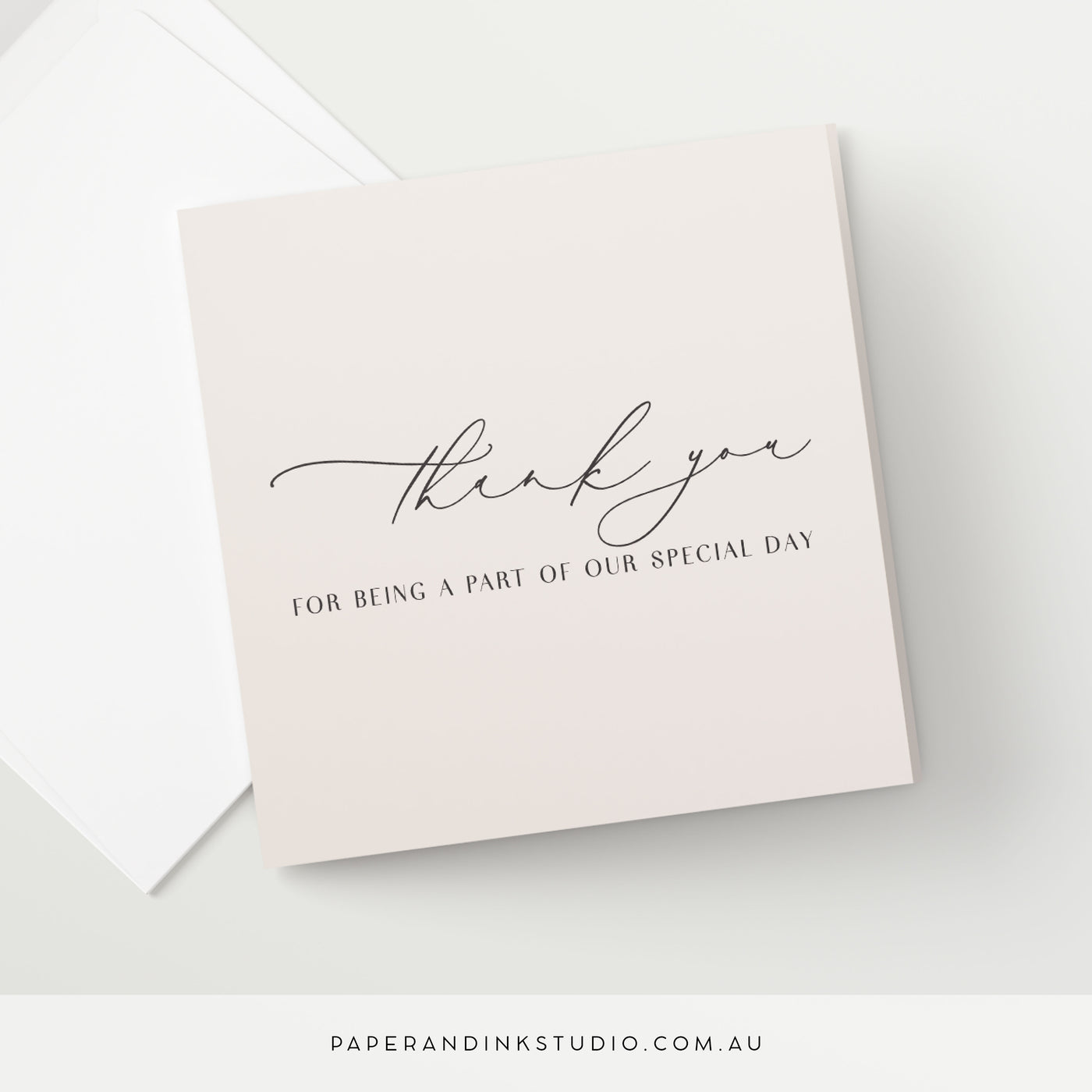 Thank You For Being A Part Of Our Special Day Card - Silk