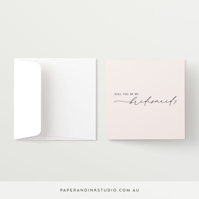 Will You Be My Bridesmaid Card - Silk