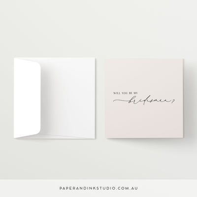 Will You Be My Bridesman Card - Silk