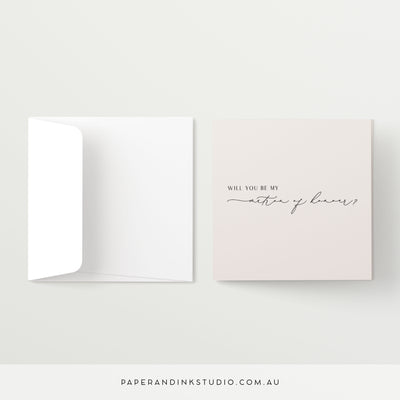 Will You Be My Matron Of Honour Card - Silk
