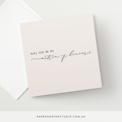 Will You Be My Matron Of Honour Card - Silk