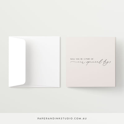 Will You Be A Part Of Our Special Day Card - Silk