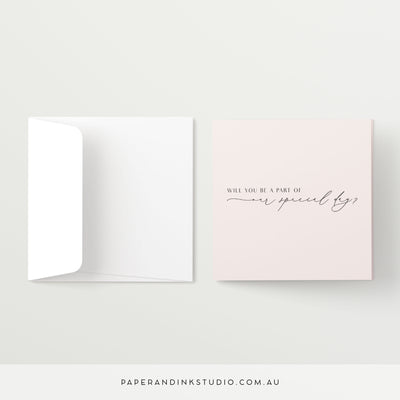 Will You Be A Part Of Our Special Day Card - Silk