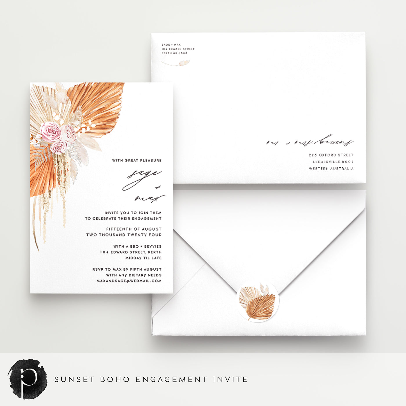 Sunset Boho - Engagement Invitations